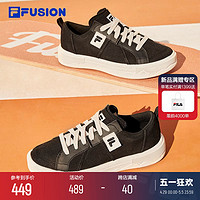 FILA 斐乐 欧阳娜娜同款FILA FUSION斐乐潮牌女鞋POP3滑板帆布鞋2024夏新款