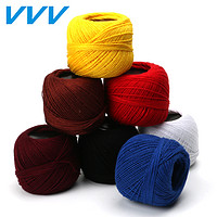 vvv 彩色缝纫线手缝线家用缝补线团被套线粗线手工DIY制作套装涤纶线