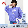 H&M 女装卫衣春季女新款卡通飞天小警女印花休闲柔软长袖0930168 紫色/飞天小女警 155/76