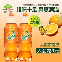 Guang’s 广氏 橙宝汽水1.25L*2大瓶装 广式橙味碳酸饮料 果味风味饮料上新
