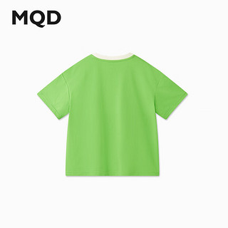 马骑顿（MQD）MQD男大童24夏潮酷休闲卡通小熊短袖T恤 草绿 110cm