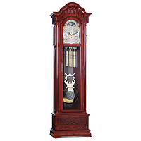 POWER 霸王 地钟客厅创意实木立钟中式经典大气复古机械座钟 十二音簧MG2383HR