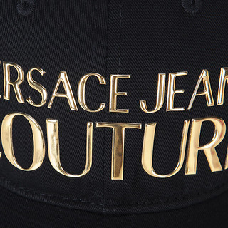 范思哲Versace Jeans Couture24春夏男士LOGO贴花棒球帽 黑色