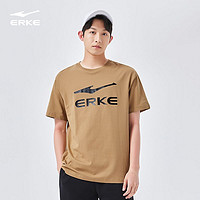 百亿补贴：ERKE 鸿星尔克 夏季经典男士运动休闲篮球短袖宽松情侣t恤半袖上衣