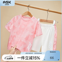 ASK junior 女童短袖t恤+短裤两件套 110~170码