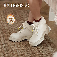 tigrisso 蹀愫 女士短筒雪地靴 TA21862-50 奶油白 34