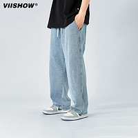 ViiSHOW 牛仔裤男春秋潮牌宽松美式复古垂感休闲长裤垂感直筒裤子