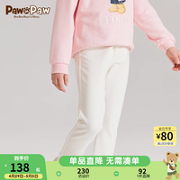 PawinPaw卡通小熊童装24年春女童针织仿牛仔裤长裤子柔软舒适 Ivory象牙色/39 120