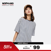 NORTHLAND 诺诗兰 短袖T恤女春夏户外舒适透气基础T恤NTSCT2224E 藏青/深蓝灰色