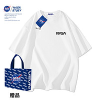 NASA 2024新款上衣夏季潮流休闲百搭短袖T恤简约字母美式情侣装男