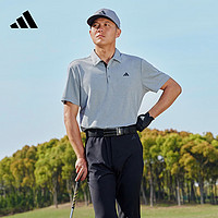 adidas 阿迪达斯 简约速干舒适高尔夫运动翻领短袖POLO衫男装夏季阿迪达斯 深灰 M
