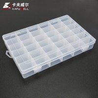 卡夫威尔收纳盒小零件螺丝分类透明物料盒电子元器件储物盒36格NF3631