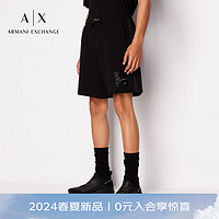 阿玛尼ARMANI EXCHANGE24春夏AX男装系带腰纯色运动短裤