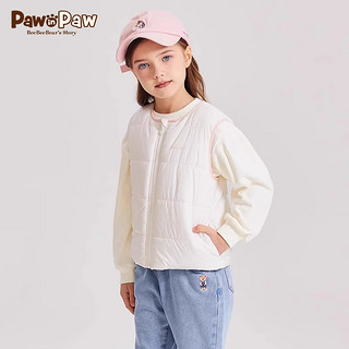 PawinPaw卡通小熊童装24年春季女童连帽防风外套可拆卸两件套 粉红色/25 120