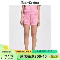 JUICY COUTURE橘滋短裤女24夏季高腰侧边抽绳美式百搭辣妹运动休闲短裤 西柚 M