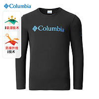 哥伦比亚 2023秋冬新品哥伦比亚Columbia户外男装快干衣圆领长袖T恤