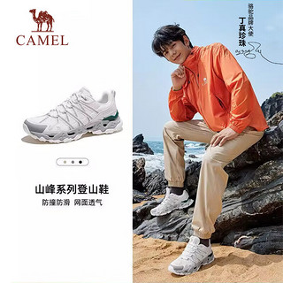 骆驼（CAMEL）【丁真同款】清岩登山鞋男2024夏季户外鞋徒步鞋 F24B693074，米灰，女 35