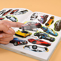 全套6册小车迷趣味全景贴纸书2-3-4-5-6岁儿童贴贴纸卡通贴画专注力注意力训练汽车