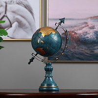 TIMES 时代印象 美式北欧地球仪装饰品欧式创意小书房酒柜摆件办公室家居客厅摆设（大号地球仪（蓝色））