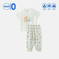 aqpa 婴儿内衣套装夏季纯棉睡衣男女宝宝衣服薄款分体短袖