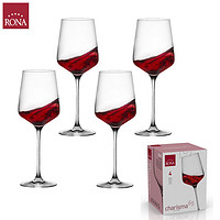 RONA 洛娜 捷克进口RONA无铅水晶高脚杯大号波尔多葡萄酒红酒杯 （四只装） 650ml