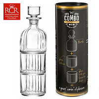 RCR 意大利RCR水晶玻璃创意威士忌杯套装酒瓶洋酒杯烈酒杯子三件套