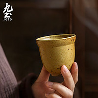 JOTO 九土 日式手工陶瓷小茶杯家用水杯复古汤吞功夫茶具泡茶主人杯酒杯
