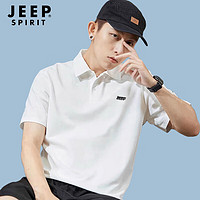 Jeep 吉普 短袖t恤男装透气夏季T恤翻领polo衫男速干冰丝休闲运动上衣 2008