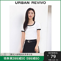 UR 2024夏季新款女装美式撞色字母T恤UWV440121