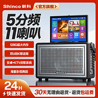 百亿补贴：Shinco 新科 广场音响带显示屏话筒户外K歌家通用KTV蓝牙音箱移动卡拉ok一体机