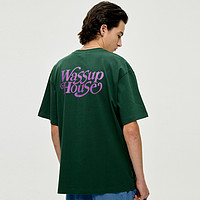 Wassup House 复古印花logo短袖T恤