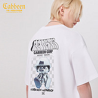 卡宾男装创意印花T恤24夏宽松短袖上衣H3242132111 漂白色02 56