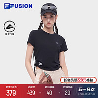 FILA 斐乐 FUSION斐乐潮牌运动T恤女2024夏新短袖上衣