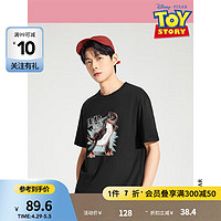 hotwind 热风 短袖男2024年夏季男士玩具总动员系列休闲宽松T恤—DSN 01黑色 S