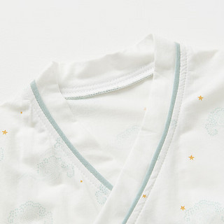 童泰（TONGTAI）婴儿和服连体衣0-6个月夏季初生宝宝衣服短袖新生儿满月哈衣 绿色 66cm