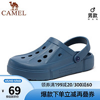 CAMEL 骆驼 洞洞鞋情侣款凉拖新款沙滩鞋 A122533037，蓝色，男 42