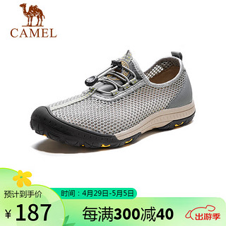 CAMEL 骆驼 透气速干日常休闲男士户外运动网面凉鞋 GMS2210104 灰色 40