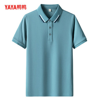 百亿补贴：YAYA 鸭鸭羽绒服 鸭鸭短袖T恤polo衫男士夏季翻领新款半袖商务休闲青年纯色简约t恤