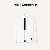 Karl Lagerfeld卡尔拉格斐轻奢老佛爷男装 2024夏款休闲翻领大口袋薄夹克外套 本白 46
