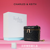 CHARLES & KEITH CHARLES&KEITH绗缝菱格拉链斜挎小盒子包CK2-80271114