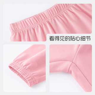 真维斯女童套装夏季2024女孩洋气短袖T恤防蚊裤两件套儿童夏装衣服 【纯棉100%】浅紫/J紫幸运兔 130cm