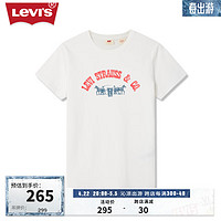 Levi's李维斯24夏季女士时尚别致印花短袖T恤 白色 A9275-0000 S