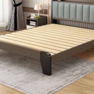 金柏栎 床实木床双人床现代简约轻奢主卧软包简易单人床 软包床无抽屉 1.5*2米