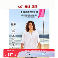 HOLLISTER【凉感T】24春夏亨利短袖T恤男女装 KI324-4099 白色 XL (180/116A)