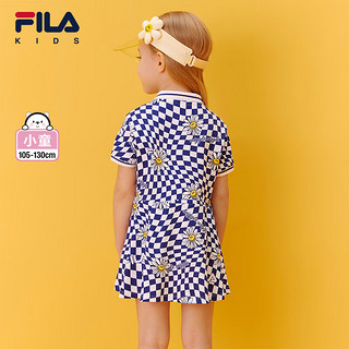 FILAxWiggleWiggle斐乐儿童2024夏季小童裙子女童针织连衣裙 满印三-ZC 105