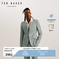 Ted Baker2024春夏男士气质棉麻修身西服外套274786 橄榄绿色 2