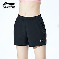 LI-NING 李宁 运动短裤女新款夏季薄款宽松健身跑步速干外穿运动裤三分裤
