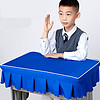 雨毅 小学生桌布桌罩课单人学校桌套学生课桌桌布 宝蓝色-有裙边40*60