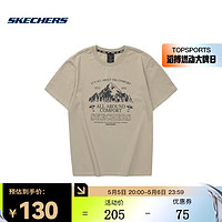 SKECHERS 斯凯奇 中性针织短袖T恤衫 L223U052-00V8 S