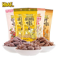 HBAF 芭蜂 韩国进口蜂蜜黄油扁桃仁坚果炒货杏仁巴旦木休闲零食小包装（5包多口味）